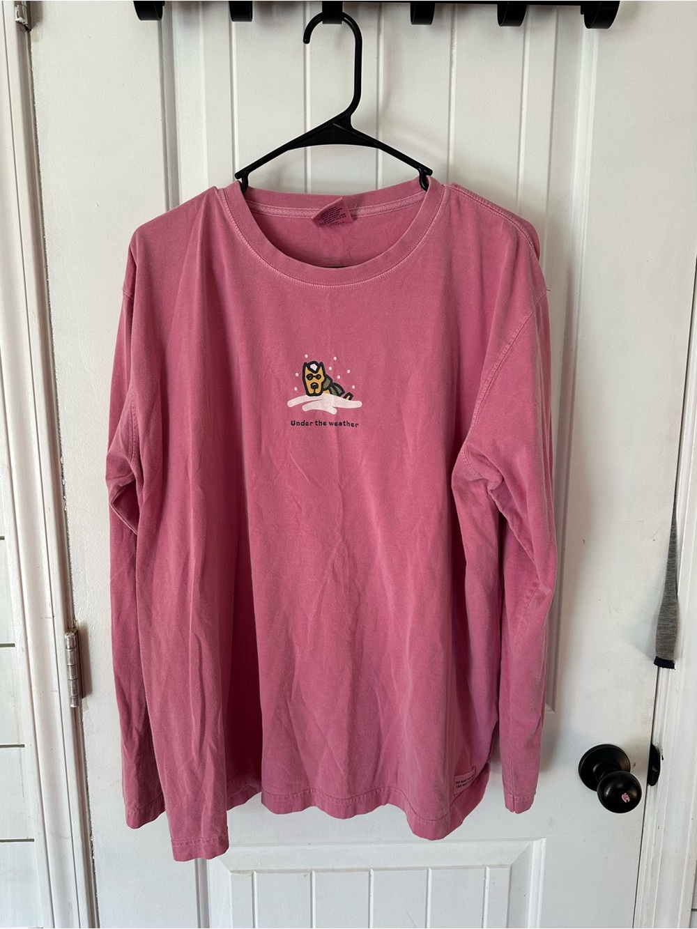 Life Is Good Pink Long Sleeve Tee “let it snow”